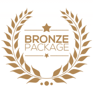 Bronze package emblem with laurel leaves and star accents for spa services at Orasempre Spa.