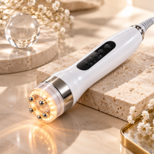 Advanced facial treatment device with LED light technology for professional skincare treatments