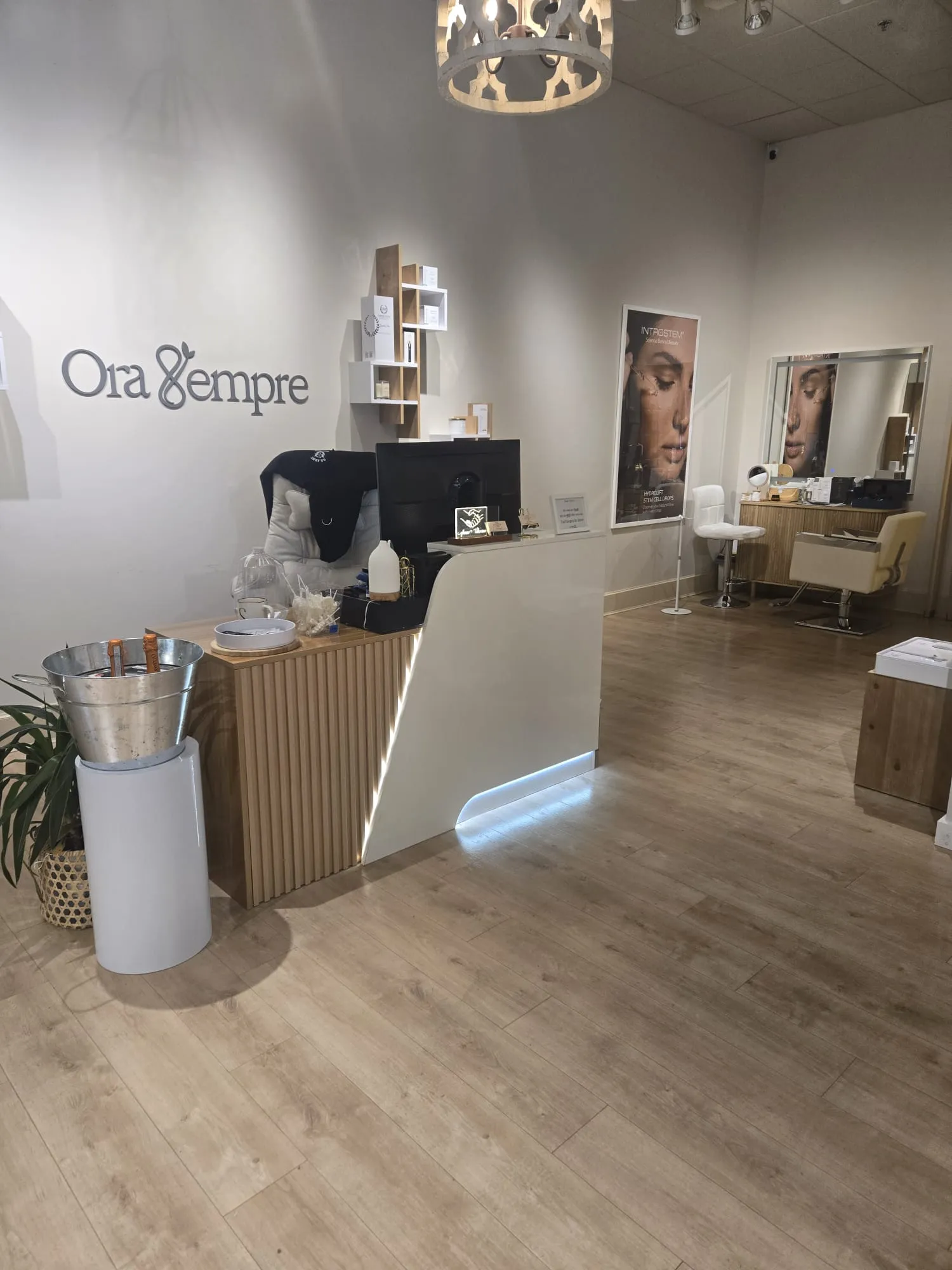 Elegant interior of Ora Sempre Spa with modern design and relaxing atmosphere.