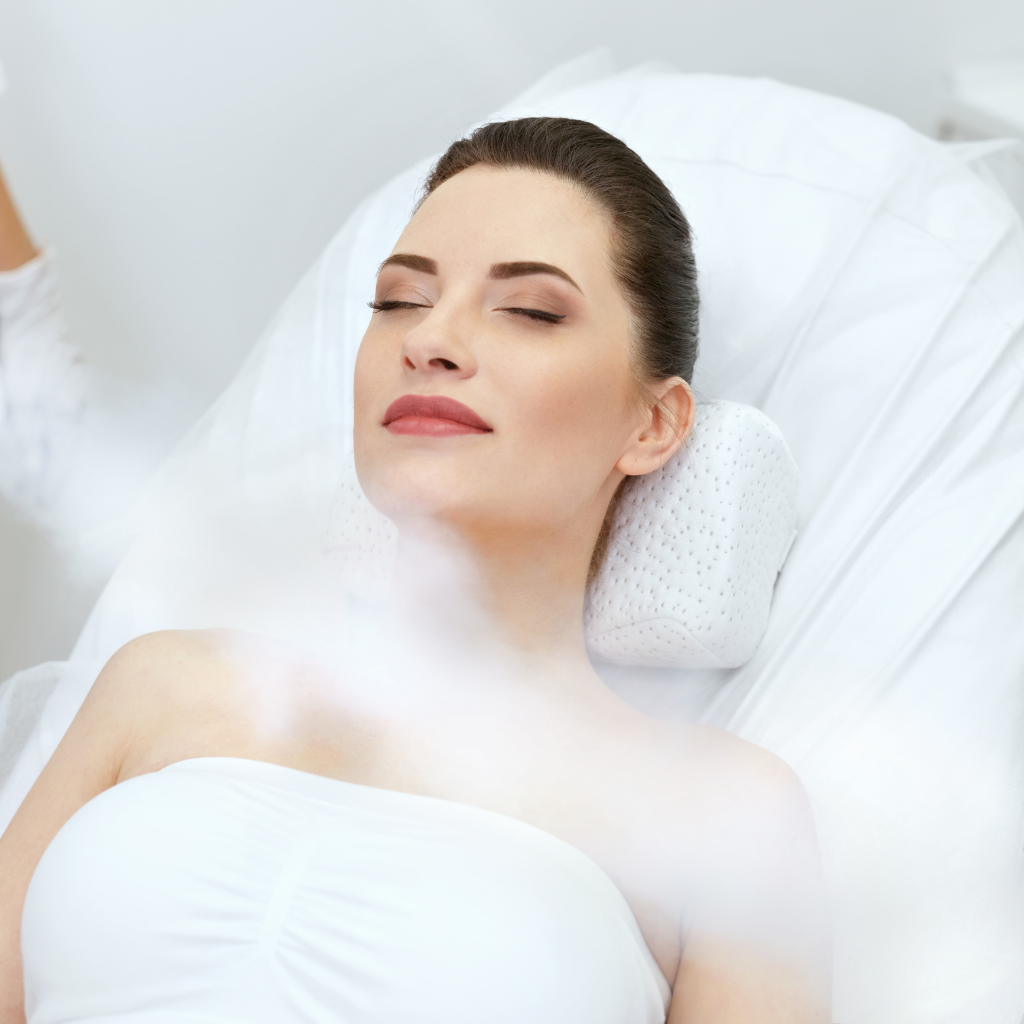 Hyperbaric oxygen therapy session.